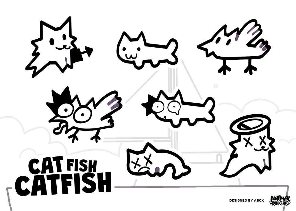 CAT FISH CATFISH Sticker Sheet